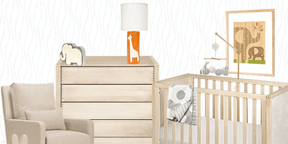 collage of a baby nursery