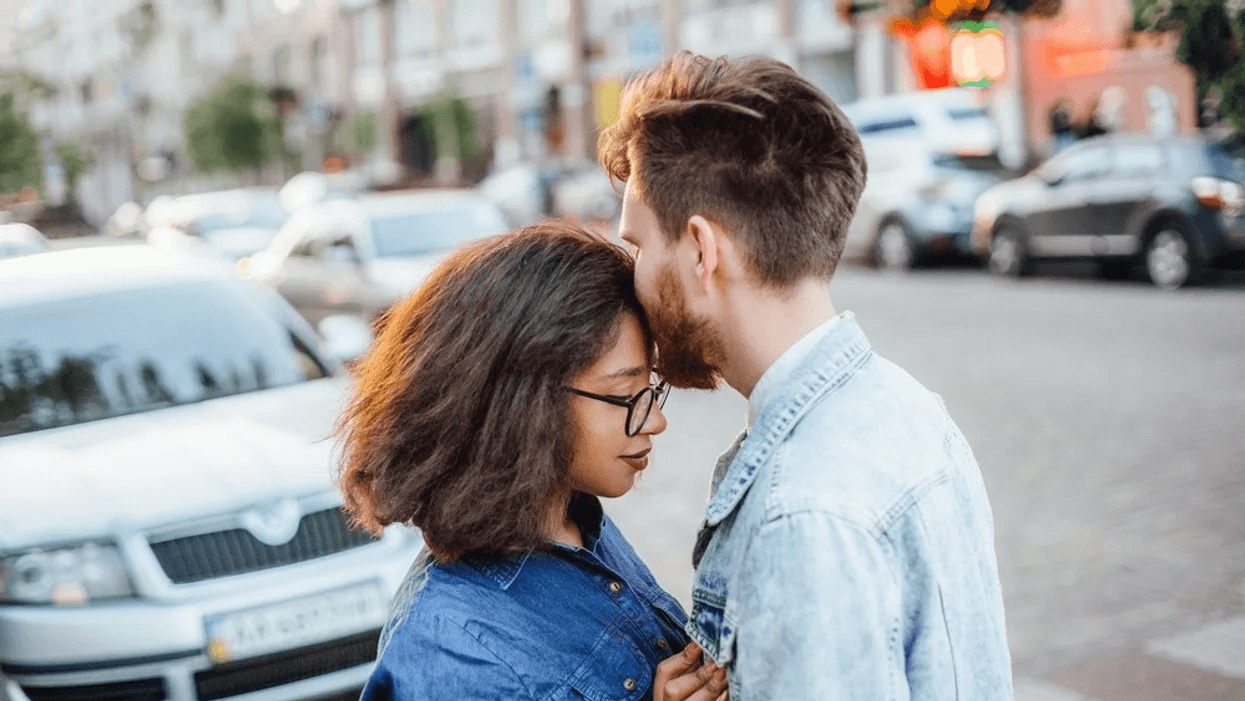Dear husband: I am all in, forever 2 man kissing woman on forehead