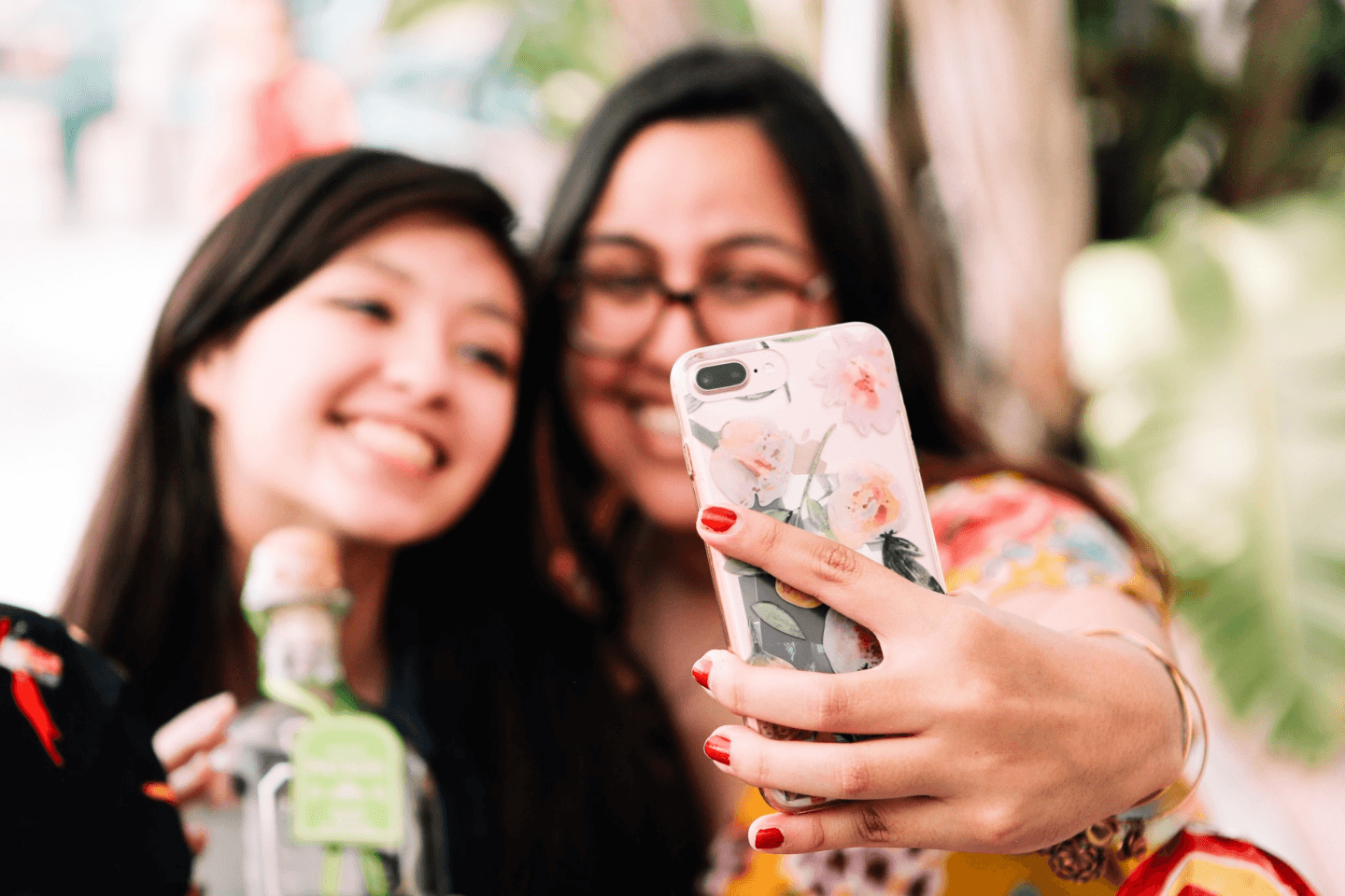 two friends taking a selfie