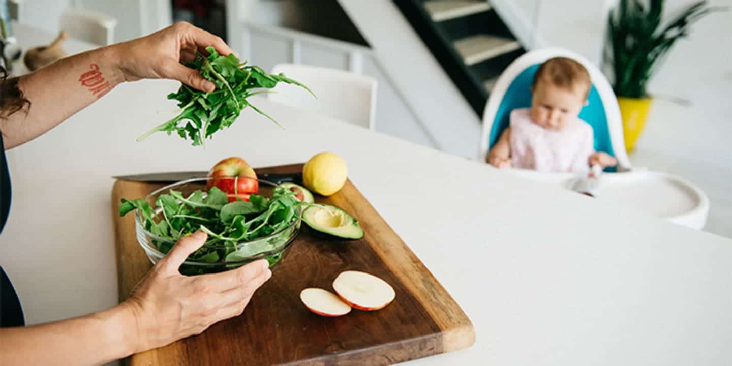 preparing food for baby