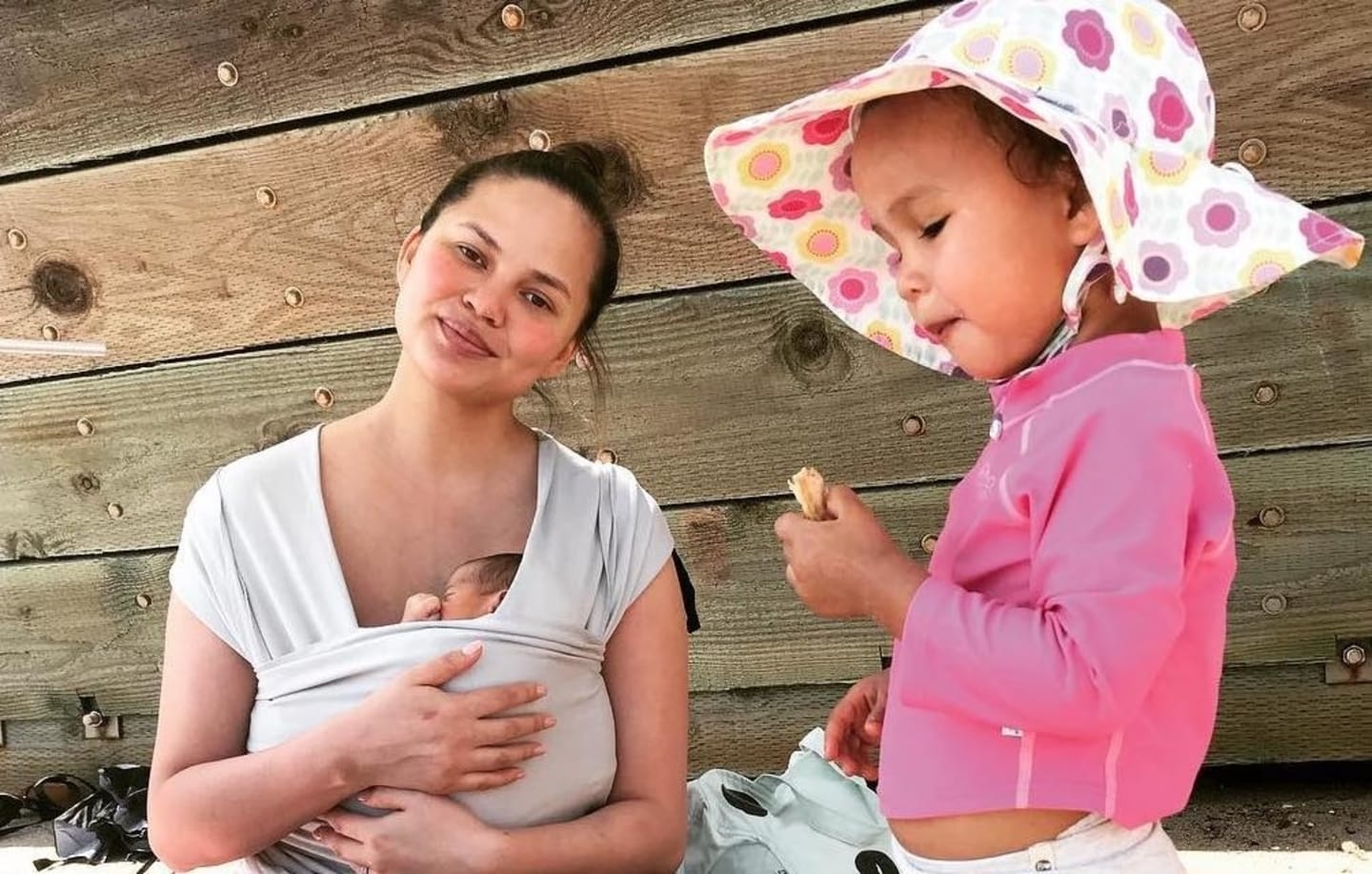 Chrissy Teigen with her children