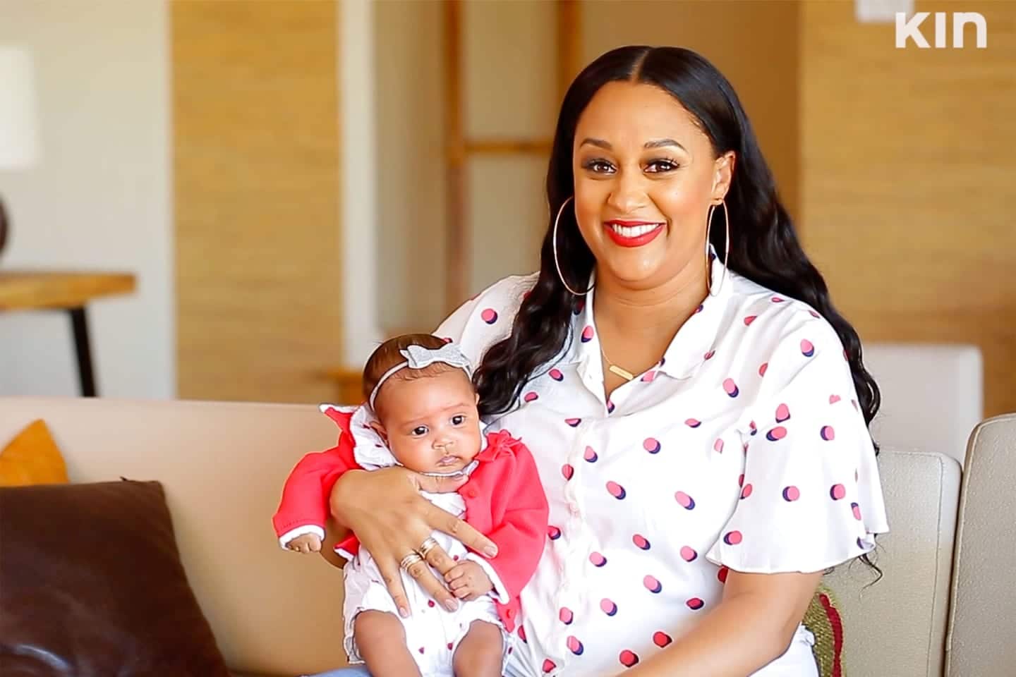 Tia Mowry with her daughter