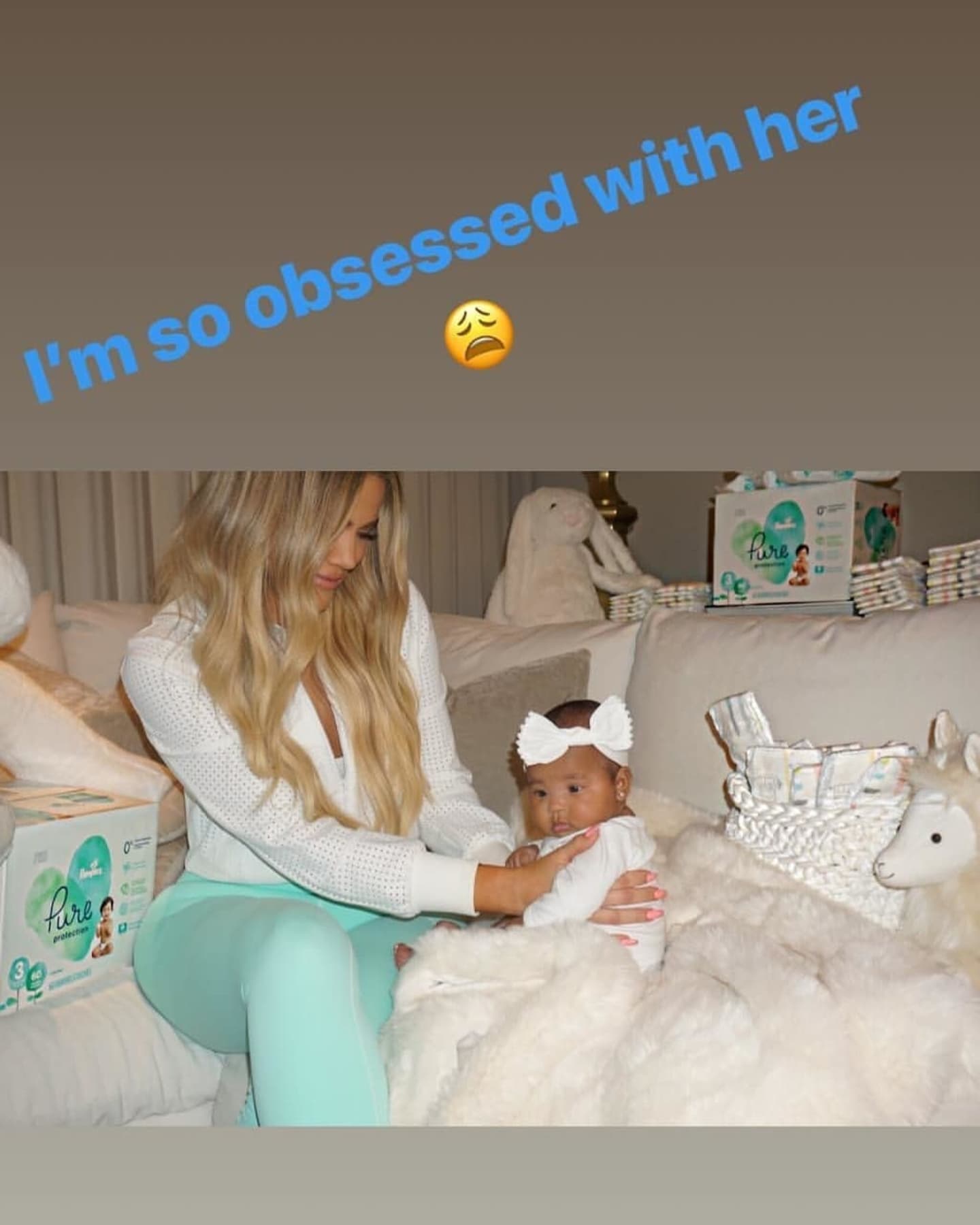 Khloe Kardashian with daughter True
