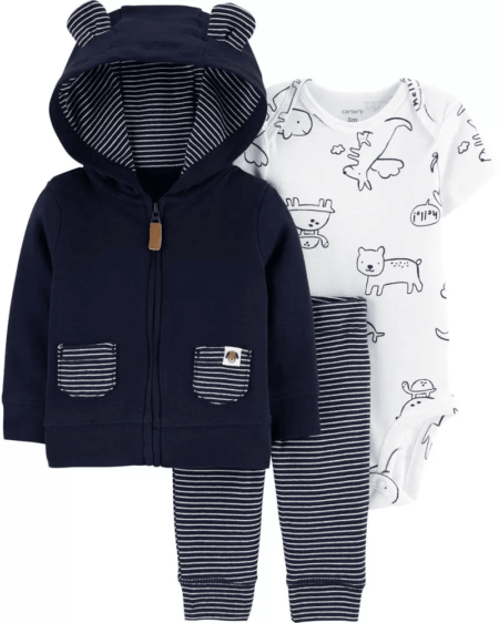 3-piece navy baby outfit