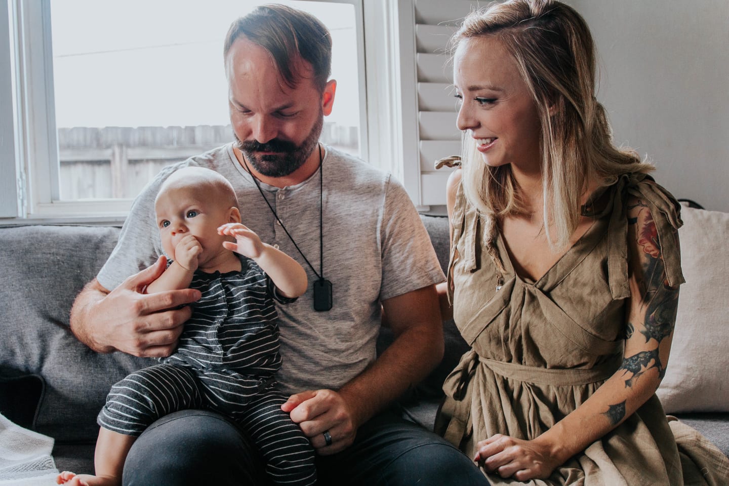 mom, dad, and baby