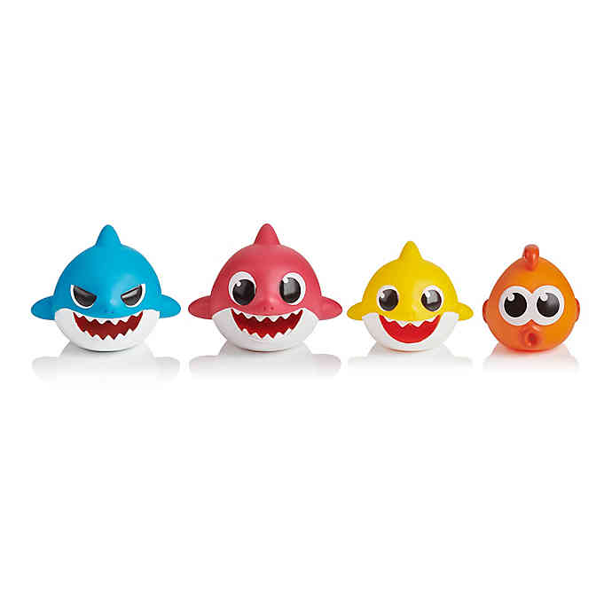 bbb wowwee pinkfong 4 piece baby shark bath squirt toys featured