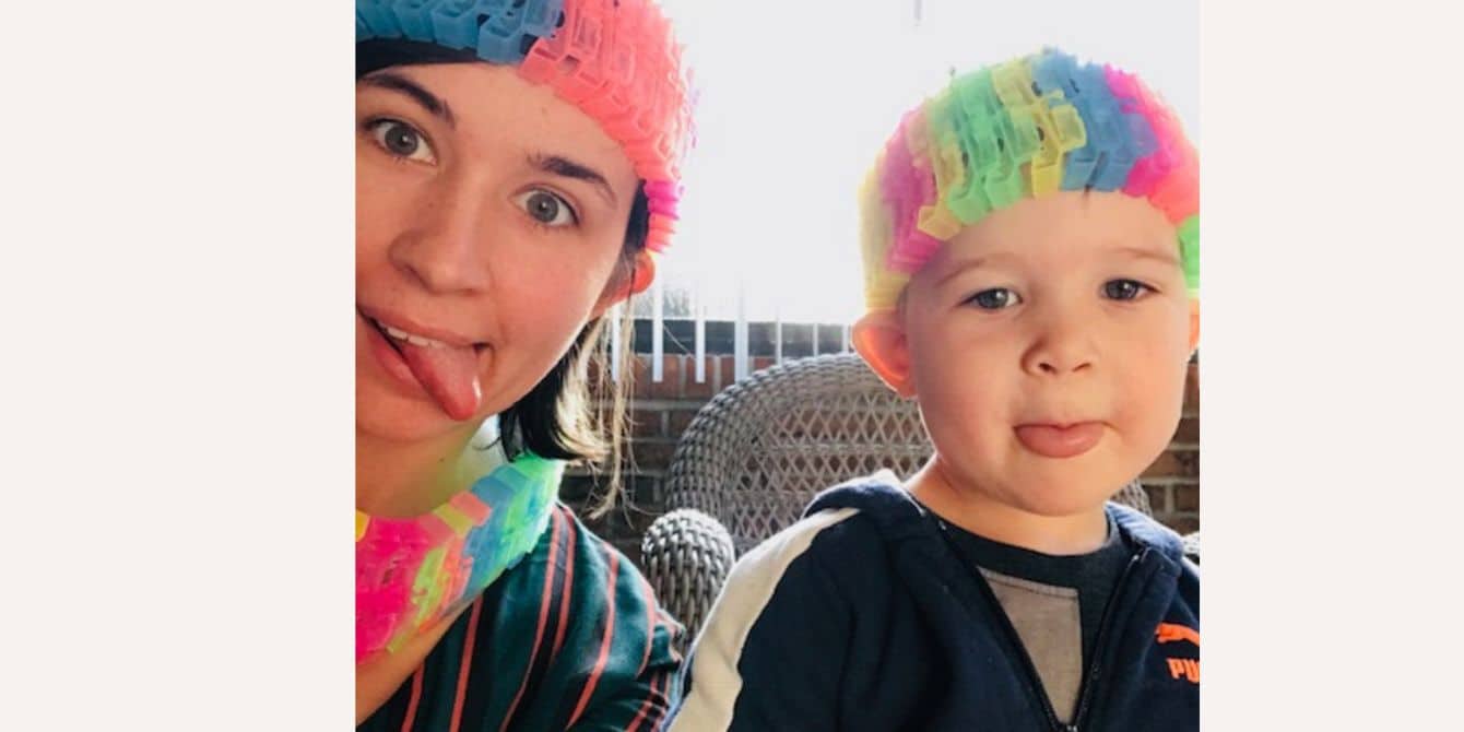 selfie of mother and toddler son after mother completed emdr therapy for postpartum depression