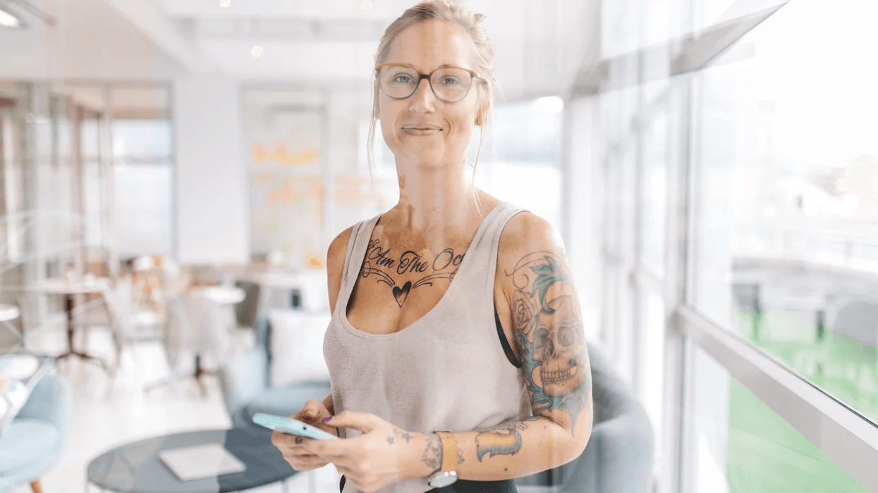 woman working in an office