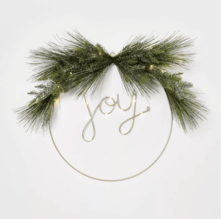 joy wire christmas wreath