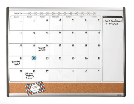 whiteboard calendar