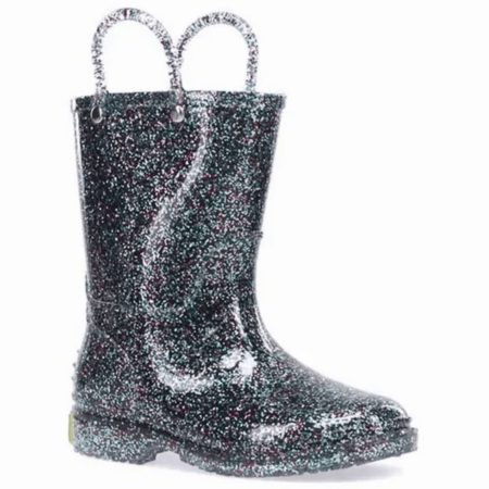 kids glitter rain boots multi Motherly