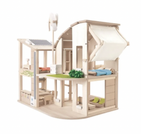 wooden green playhouse