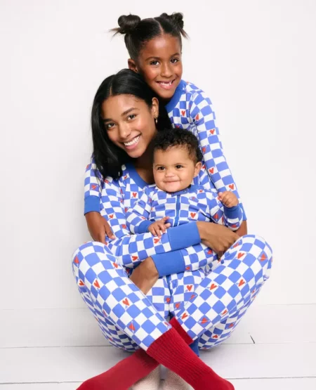 Hanna Andersson Hearts on Cheerful Checkerboard Matching Pajama Set