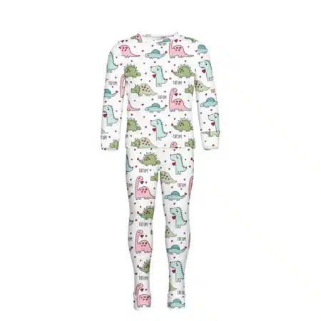 Little Navy Dino Love Kids Pajamas