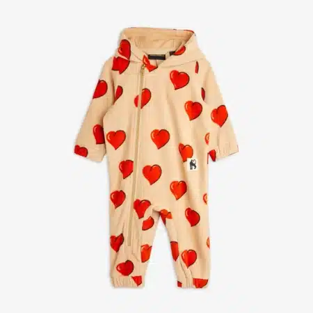 Mini Rodini Hearts Fleece Onesie