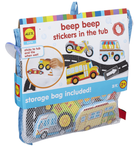 alex beep beep bath stickers