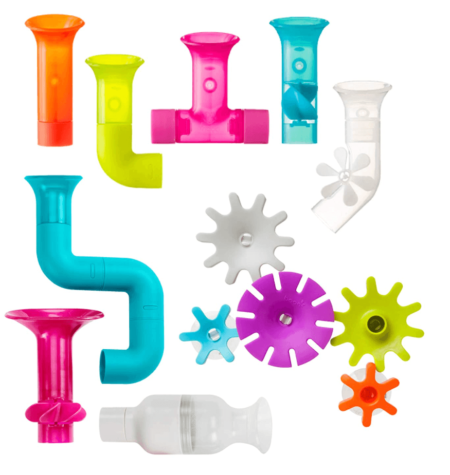 Boon building bath toy bundle with pipes, cogs and tubes