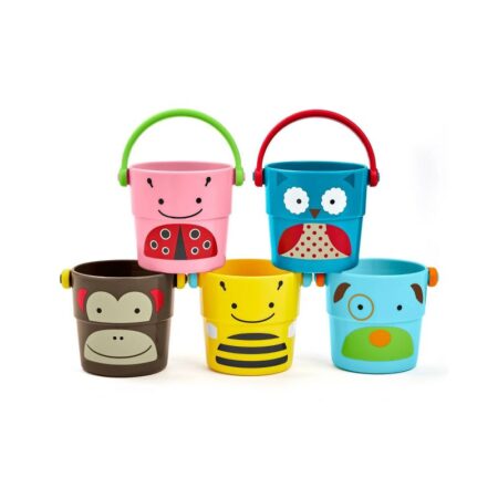 stackable pour buckets bath toy