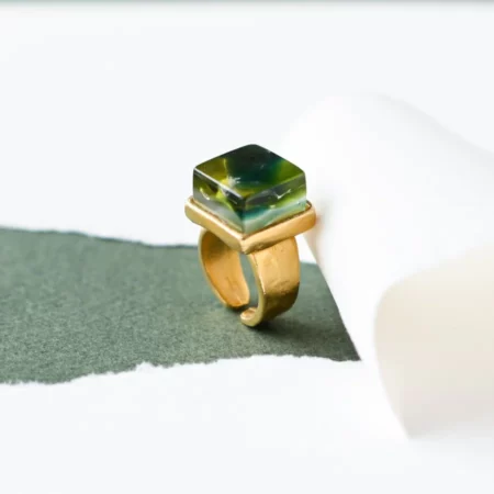 Smartglass Mosaic Cube Ring