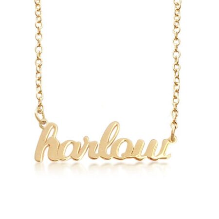 Tiny Tags Gold Nameplate Necklace