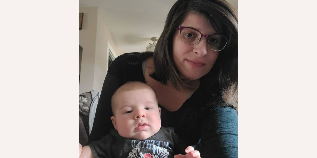 mom taking a selfie with a newborn - essay on postpartum anger