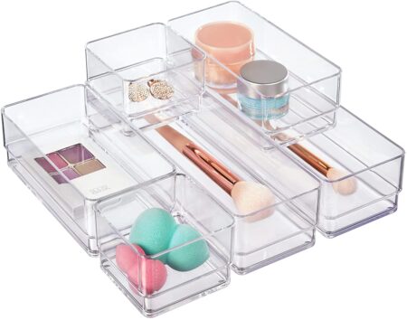 stori clear plastic vanity organizers