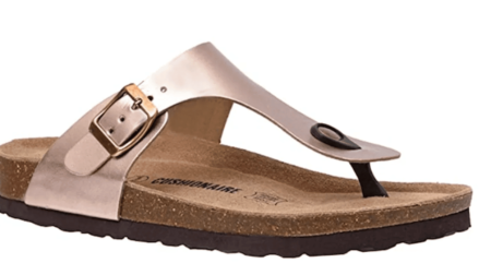 CUSHIONAIRE Women's Leah Cork Footbed Sandal