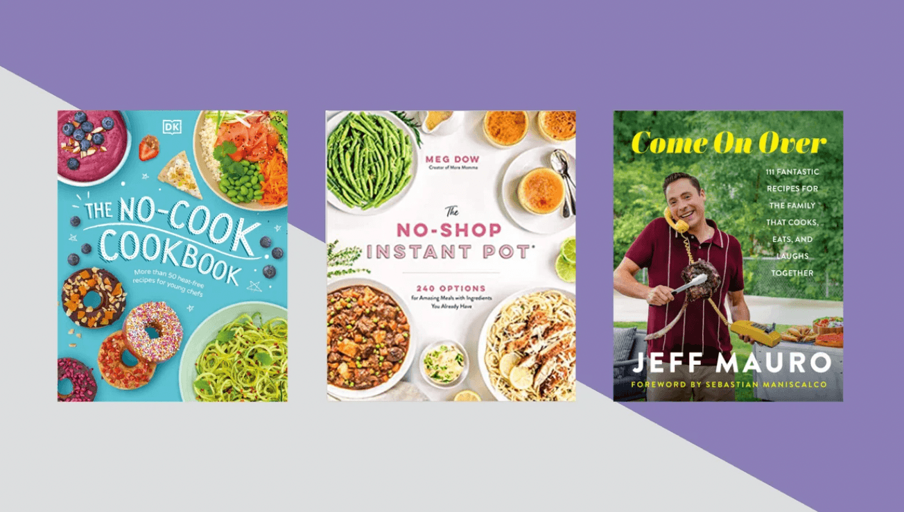 collage of cookbooks