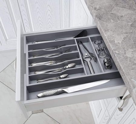 expandable bamboo silverware drawer organizer