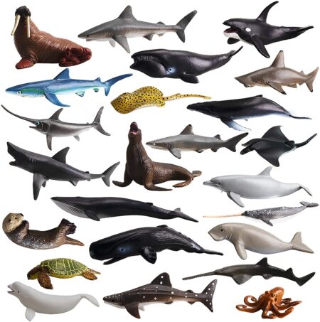 sea animal figurines, , one of motherly's top montessori bath toys