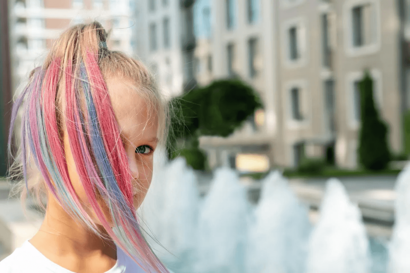 cool dyed hair for girls