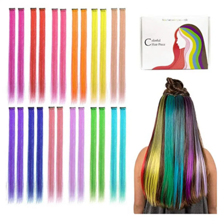 Colored Clip Hair E​xtensions Motherly