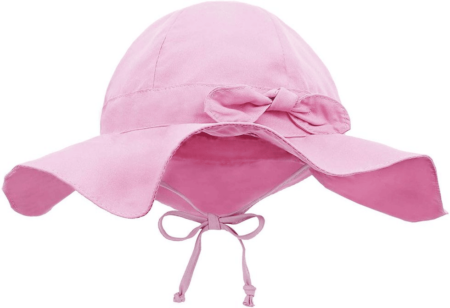 pink baby sun hat