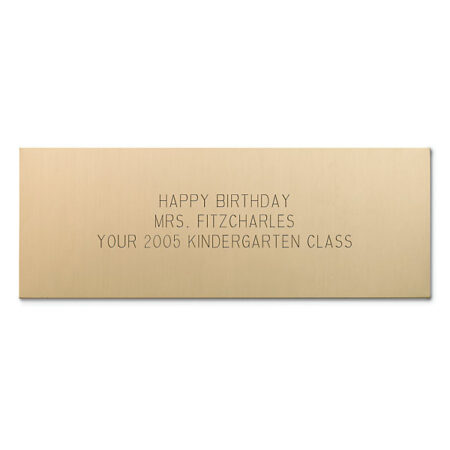 personalized brass plate