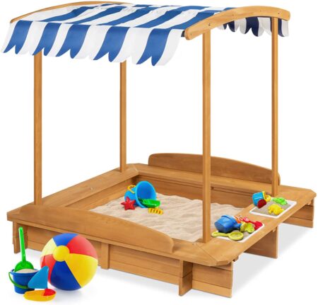 Best Choice Products Kids Wooden Cabana Sandbox