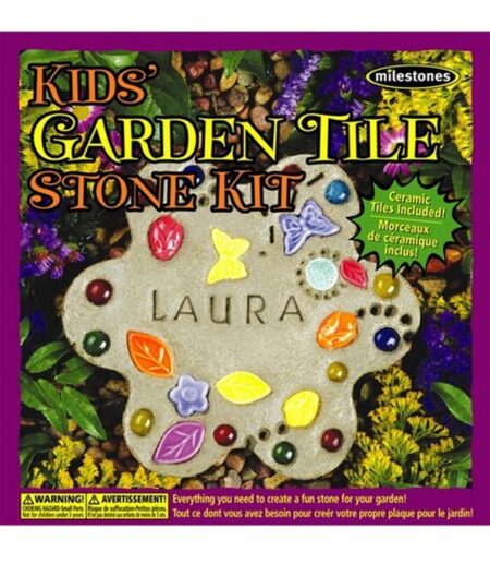 Milestones Kids Garden Tile Stepping Stone Kit, Multi-Color 