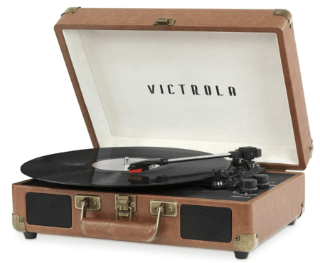 Victrola Vintage 3-Speed Bluetooth Suitcase Turntable with Speakers