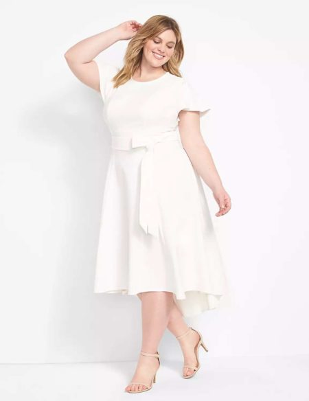 Lane Bryant Lena Flutter-Sleeve High-Low Dress