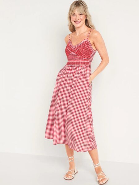 Old Navy Fit and Flare Gingham Dress