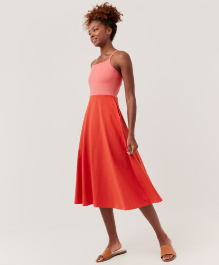 Pact Fit and Flare Midi Dress
