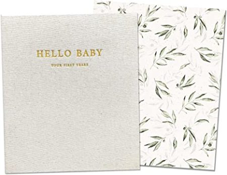 Peachly Hello Baby Book, one of motherly's favorite baby memory books