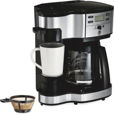 Hamilton Beach 2-Way 12 Cup Programmable Drip Coffee Maker & Single Serve Machine