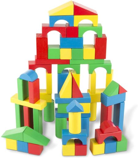 Melissa and Doug Wooden Building Blocks Set