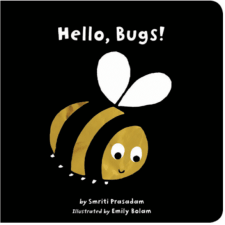 Hello Bugs! book, one of the best books for 3-month-old babies