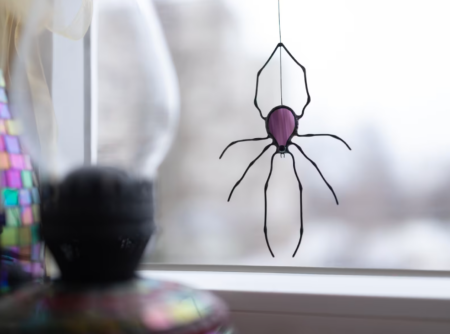 stained glass spider