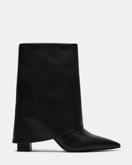 Steve Madden Fallon Black Leather Boots