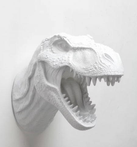 White Faux Taxidermy T-Rex