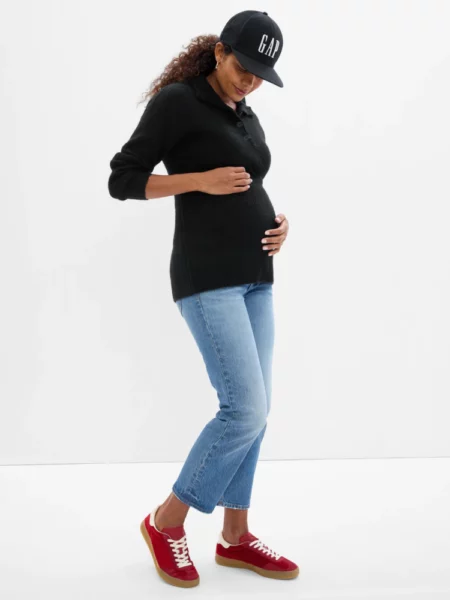 black pullover maternity sweater