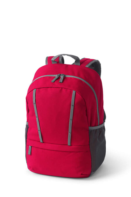 red backpack