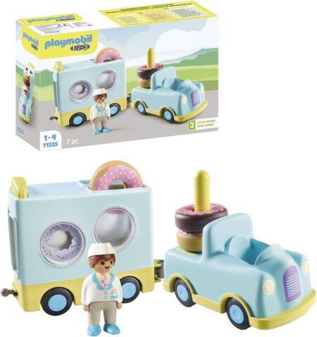 Playmobil 1.2.3 Crazy Donut Truck with Stacking and Sorting Feature Motherly